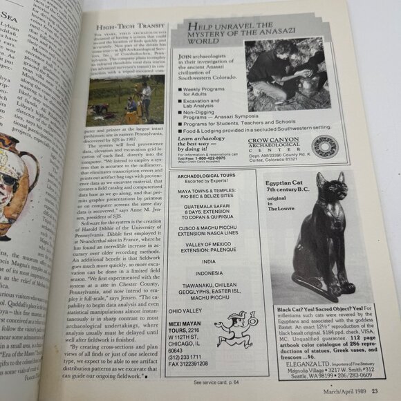 Archaeology Magazine March/April 1989 Issue Travel Guide To The Ancient World - Picture 7 of 8